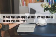 软件开发和物联网哪个前景好（软件开发和物联网哪个前景好一些）